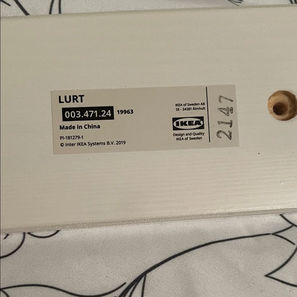 IKEA LURT Rack and GUBBARP Hardware Set in White